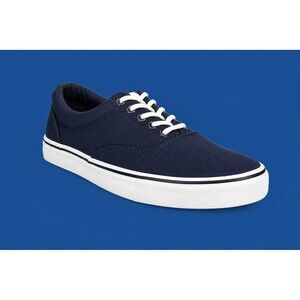 New Men's IZOD Rangley Canvas Shoe, Size 10, Navy, Lace Up, Classic, Casual